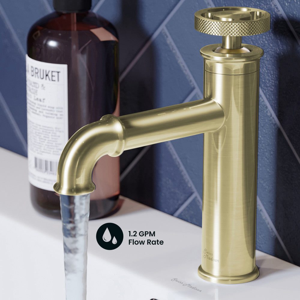 Swiss Madison Avallon single hole bathroom faucet, detail 4