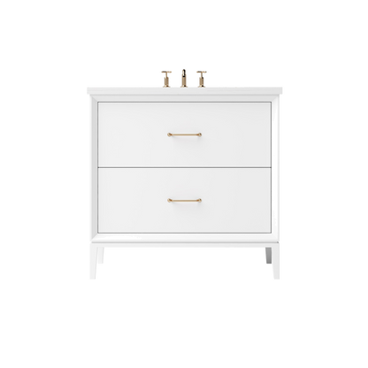 Vanderloc Alexandra Two-Drawer Single Sink 30" - Pure White