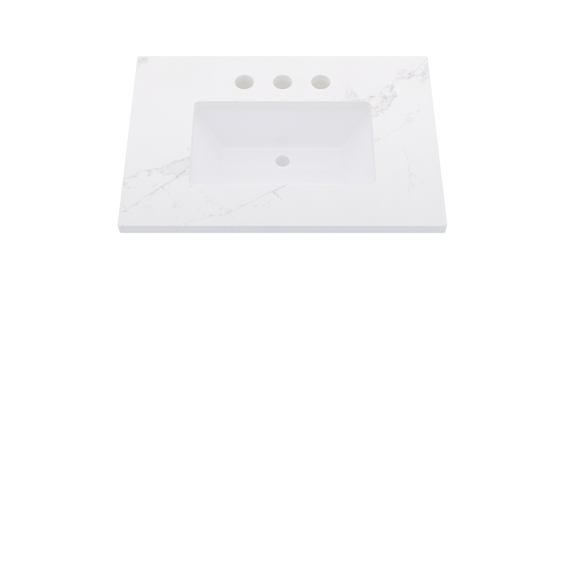 31" Vanderloc Silestone® Quartz Bathroom Vanity Top | Single Rectangle Sink | Centered in Et Calacatta Gold
