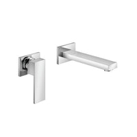 Modern wall-mounted bathroom faucet with single lever handle