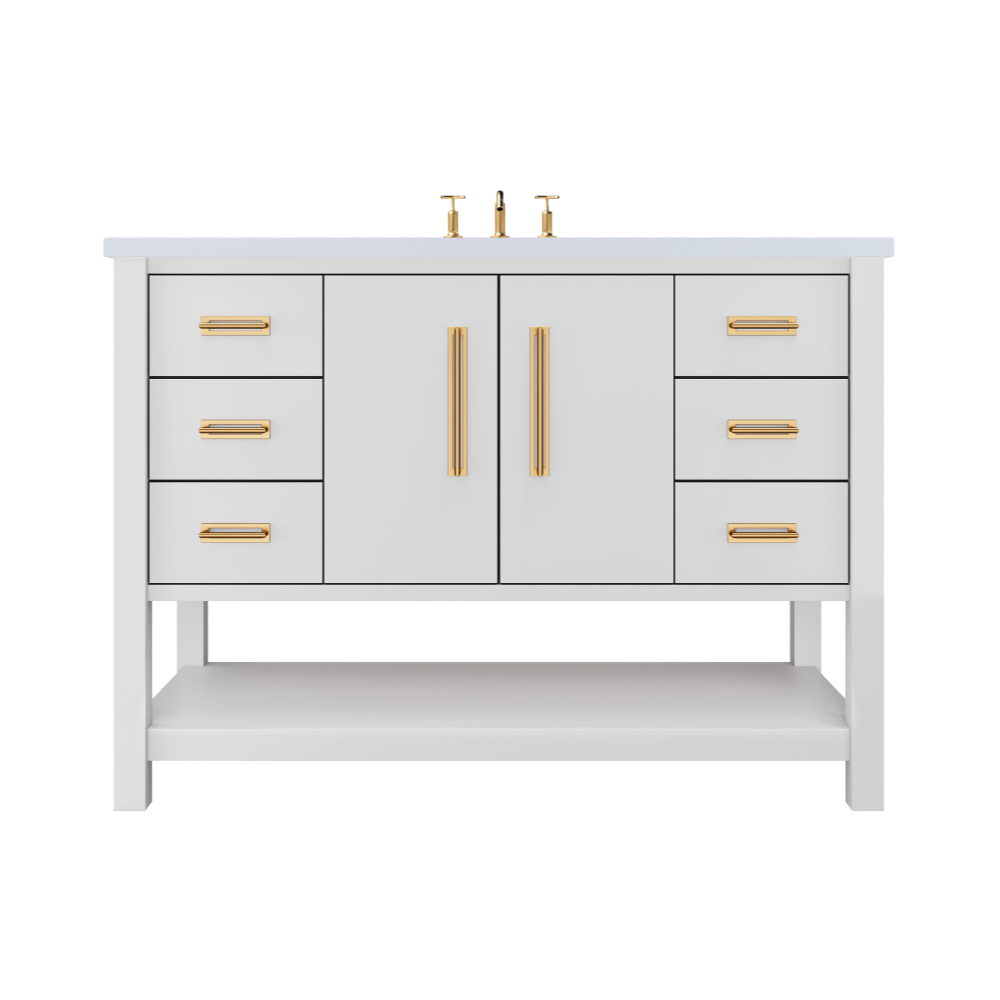 Vanderloc Kiawah Single Sink Extra-Wide 48" - Strong White