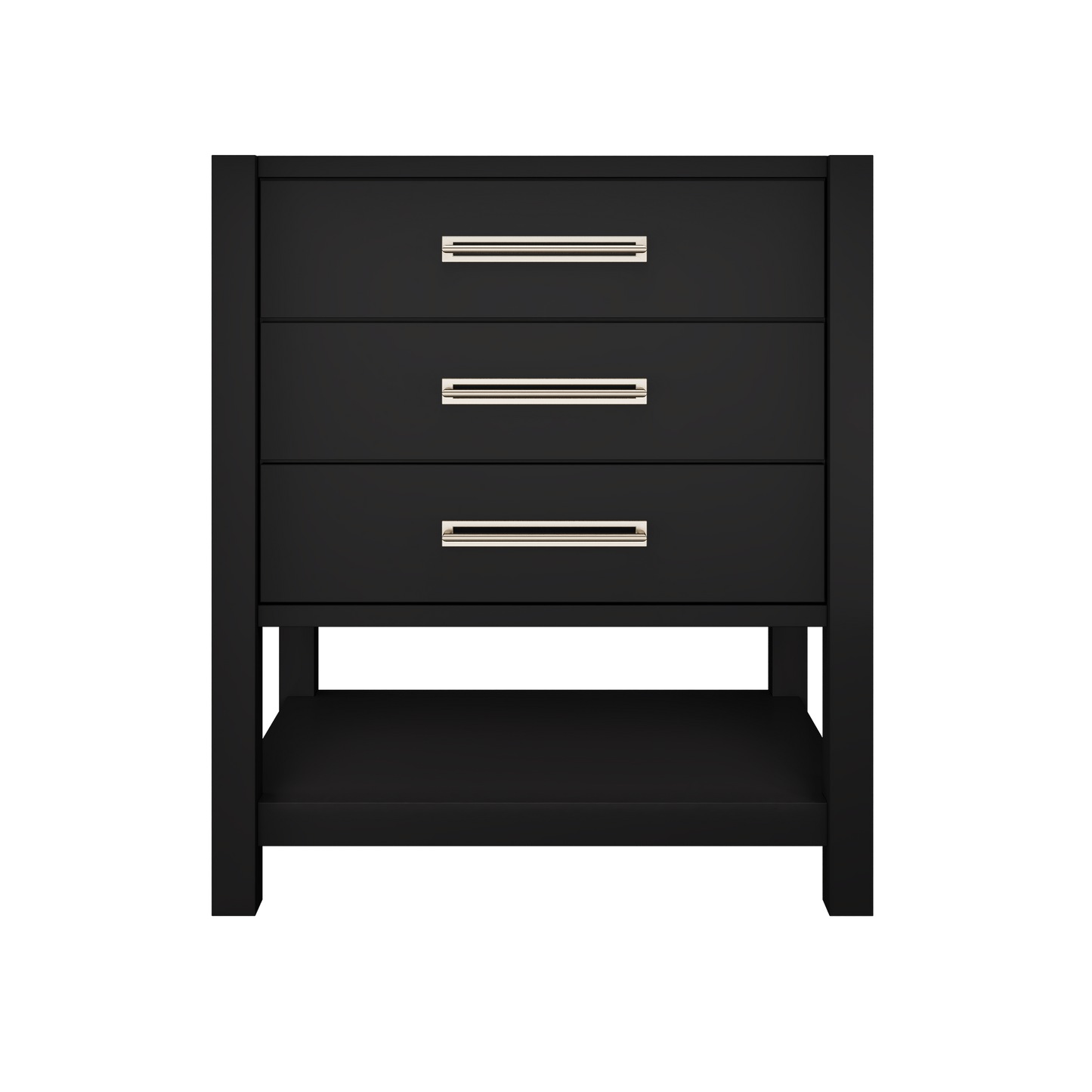 Vanderloc Kiawah Freestanding Three-Drawer Luxury Bathroom Vanity | Single Sink | Solid Wood