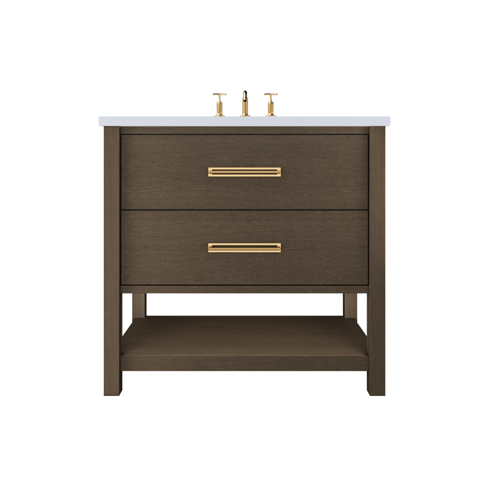 Vanderloc Kiawah Two-Drawer Single Sink 30" - Russet Shadow