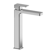 Contemporary single-hole vessel faucet for bathroom sinks