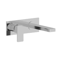 Sleek wall-mounted bathroom faucet with single handle control