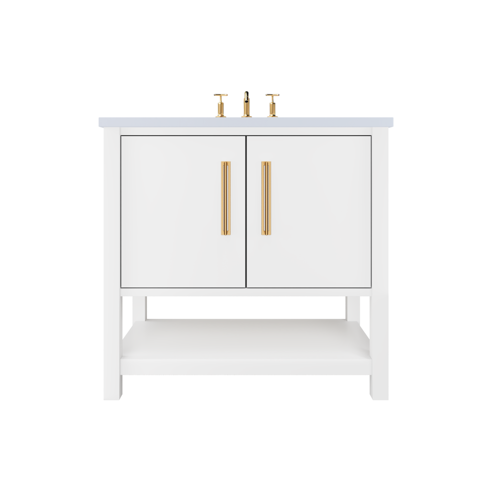 Vanderloc Kiawah Single Sink Vanity - Pure White