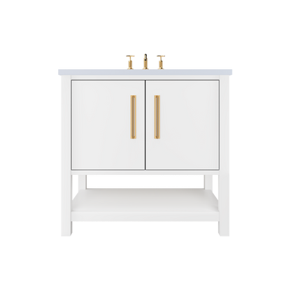 Vanderloc Kiawah Single Sink Vanity - Pure White