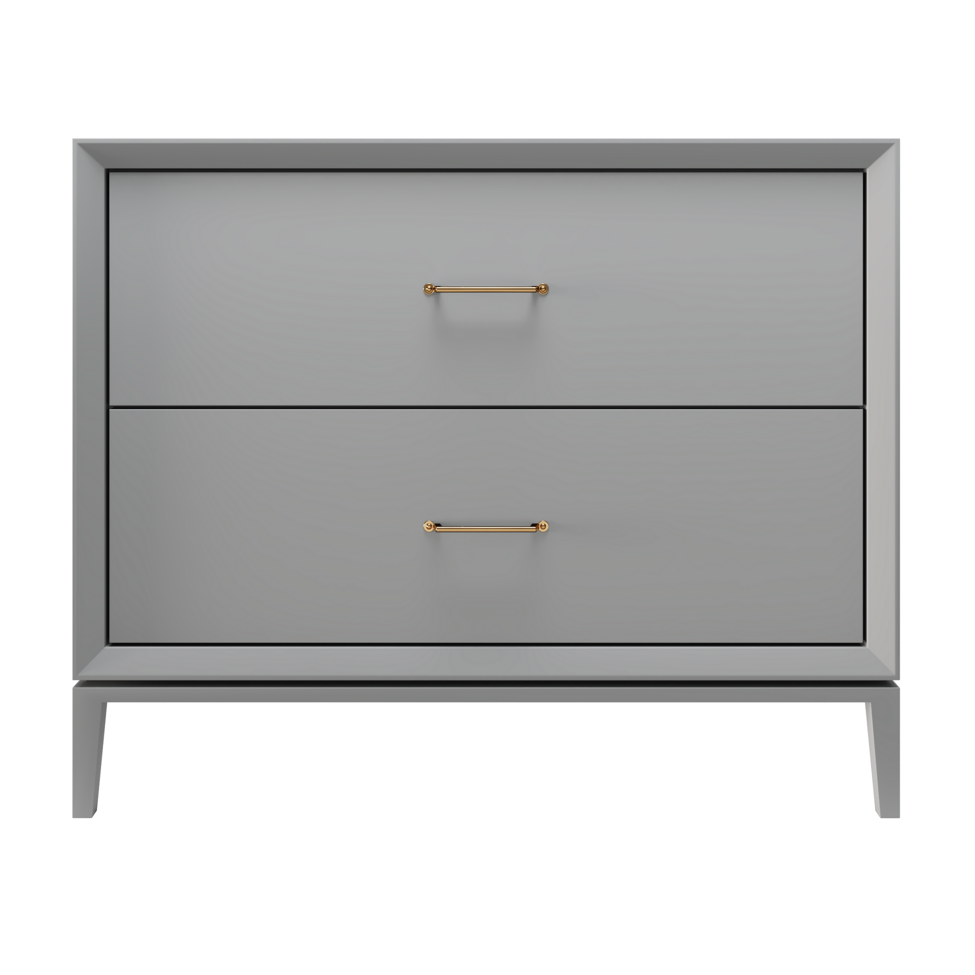 Alexandra 2-Drawer 42" Single Vanity - Platinum Gray / Satin Gold