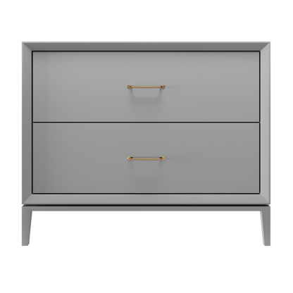 Alexandra 2-Drawer 42" Single Vanity - Platinum Gray / Satin Gold