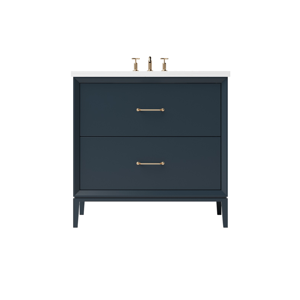 Vanderloc Alexandra Two-Drawer Single Sink 30" - Hague Blue
