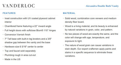 Vanderloc Alexandra Double Bath Vanity