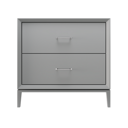 Alexandra 2-Drawer 36" Single Vanity - Platinum Gray / Polished Chrome