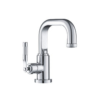 Contemporary single-hole bathroom faucet with minimalist design