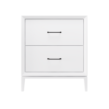 Alexandra 2-Drawer 30" Single Vanity - Pure White / Matte Black