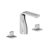 8-inch widespread bathroom faucet with three holes and dual handles