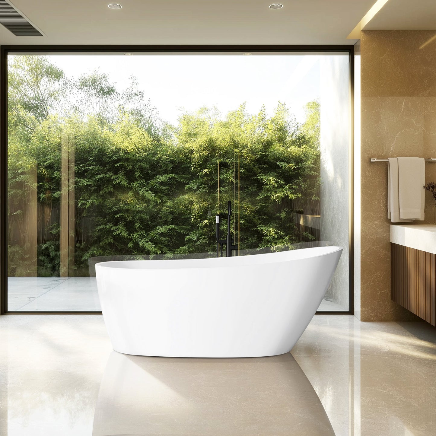 Vinnova, Lahore 59.1" x 29.1" Soaking Bathtub