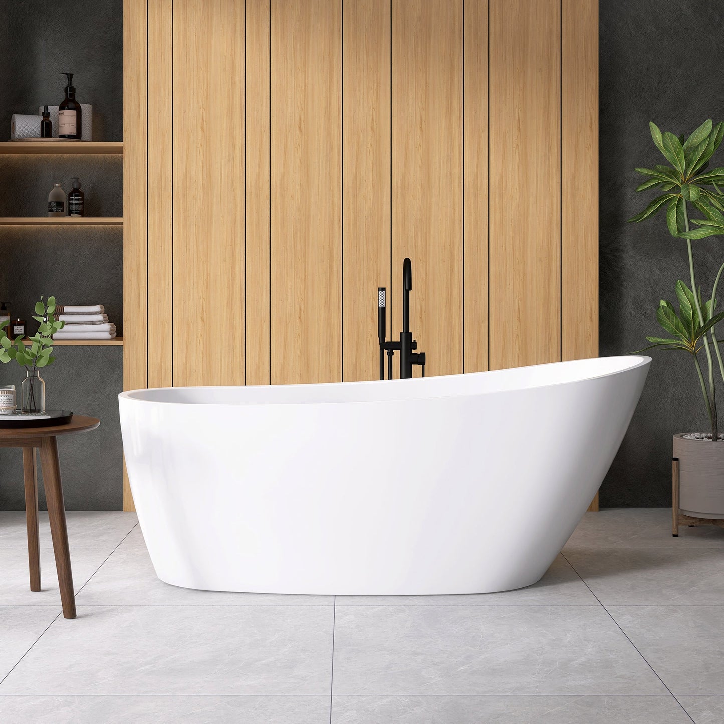Vinnova, Lahore 59.1" x 29.1" Soaking Bathtub