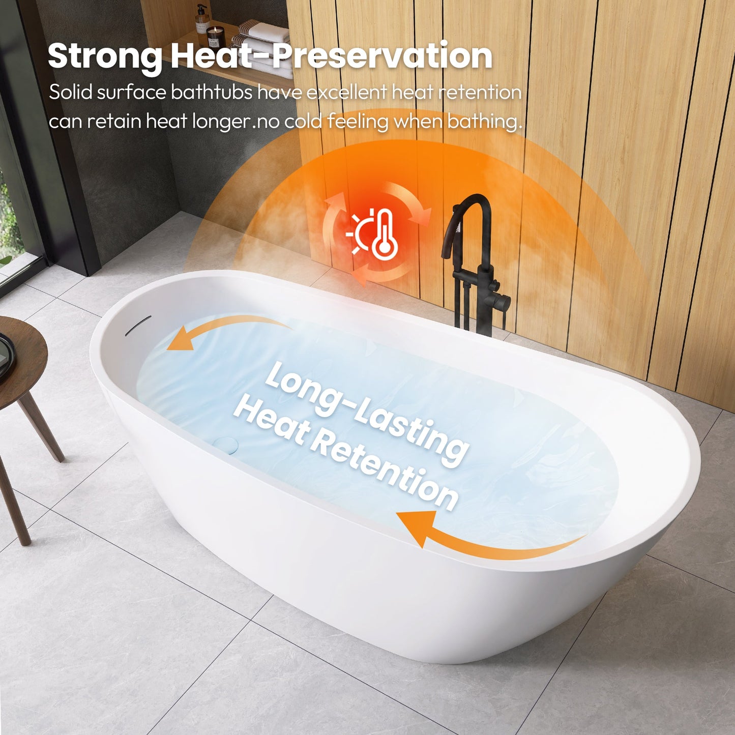 Vinnova, Lahore 59.1" x 29.1" Soaking Bathtub