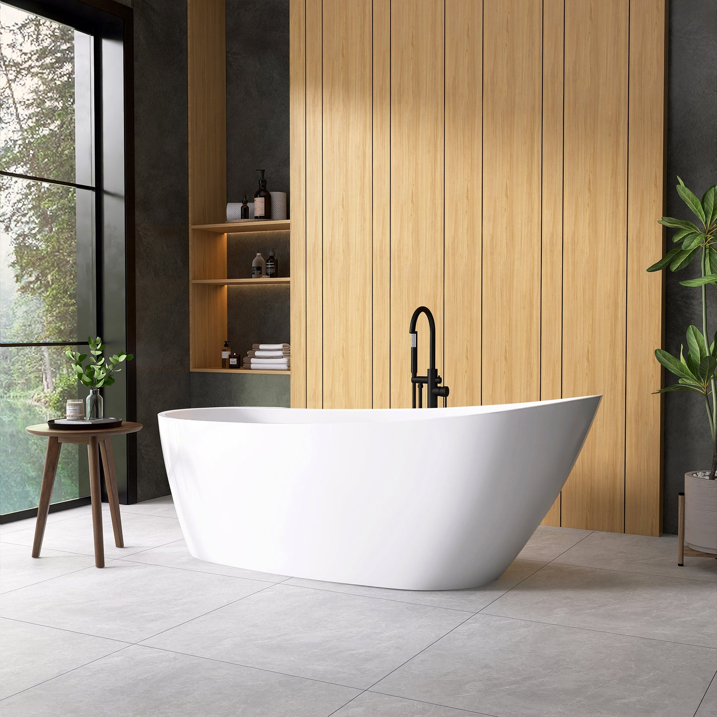 Vinnova, Lahore 66.9" x 29.1" Soaking Bathtub