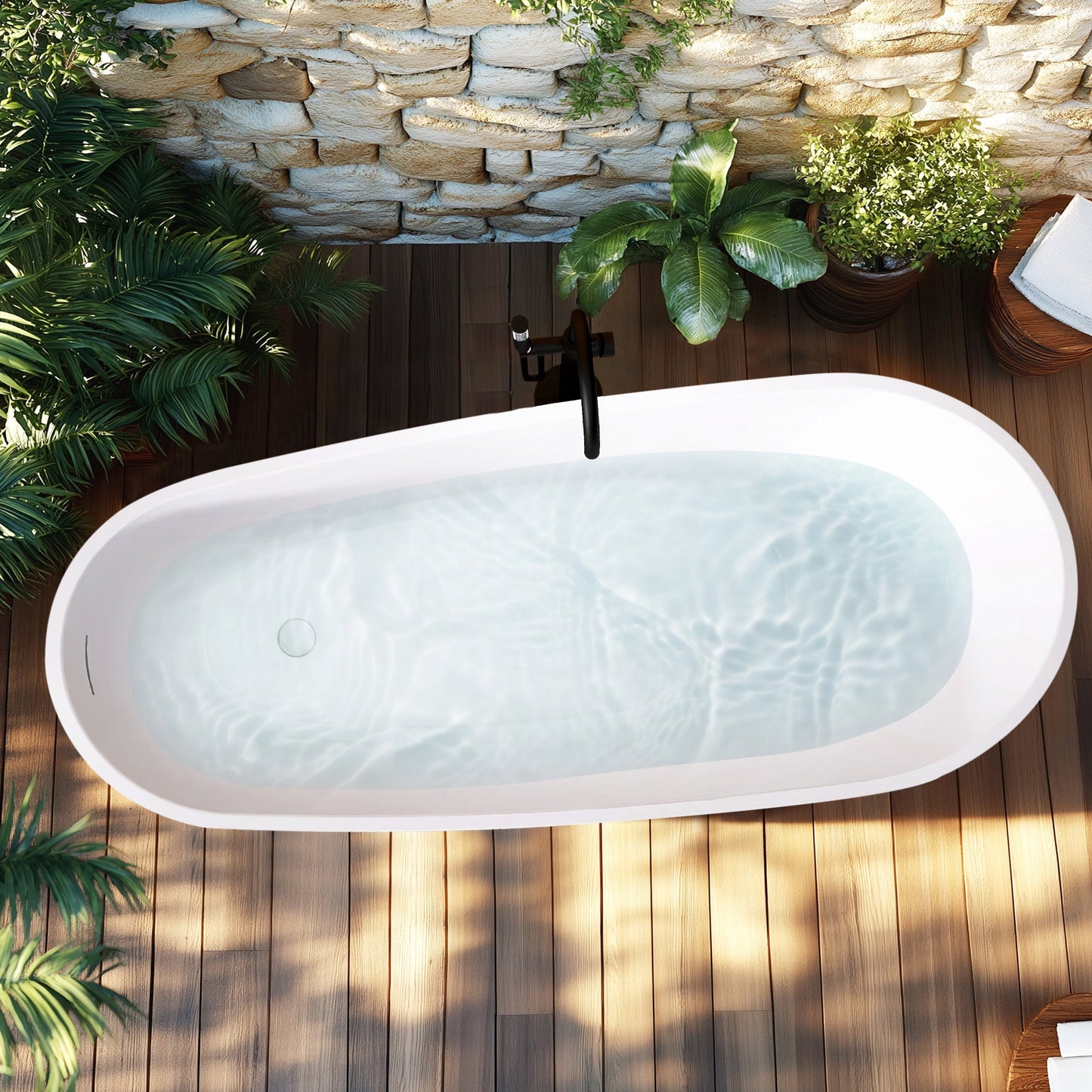 Vinnova, Lahore 66.9" x 29.1" Soaking Bathtub