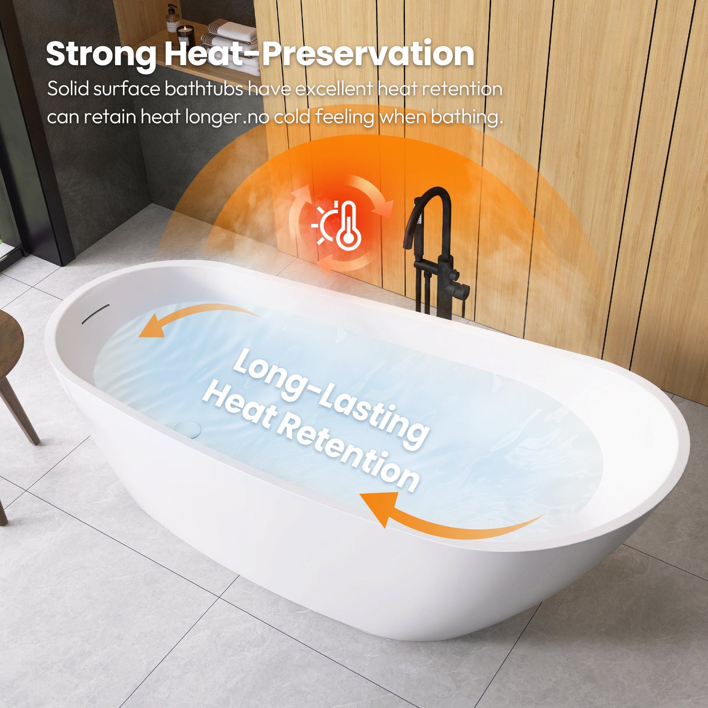 Vinnova, Lahore 66.9" x 29.1" Soaking Bathtub