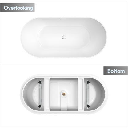 Vinnova, Linyi 59.1" x 31.5" Soaking Bathtub