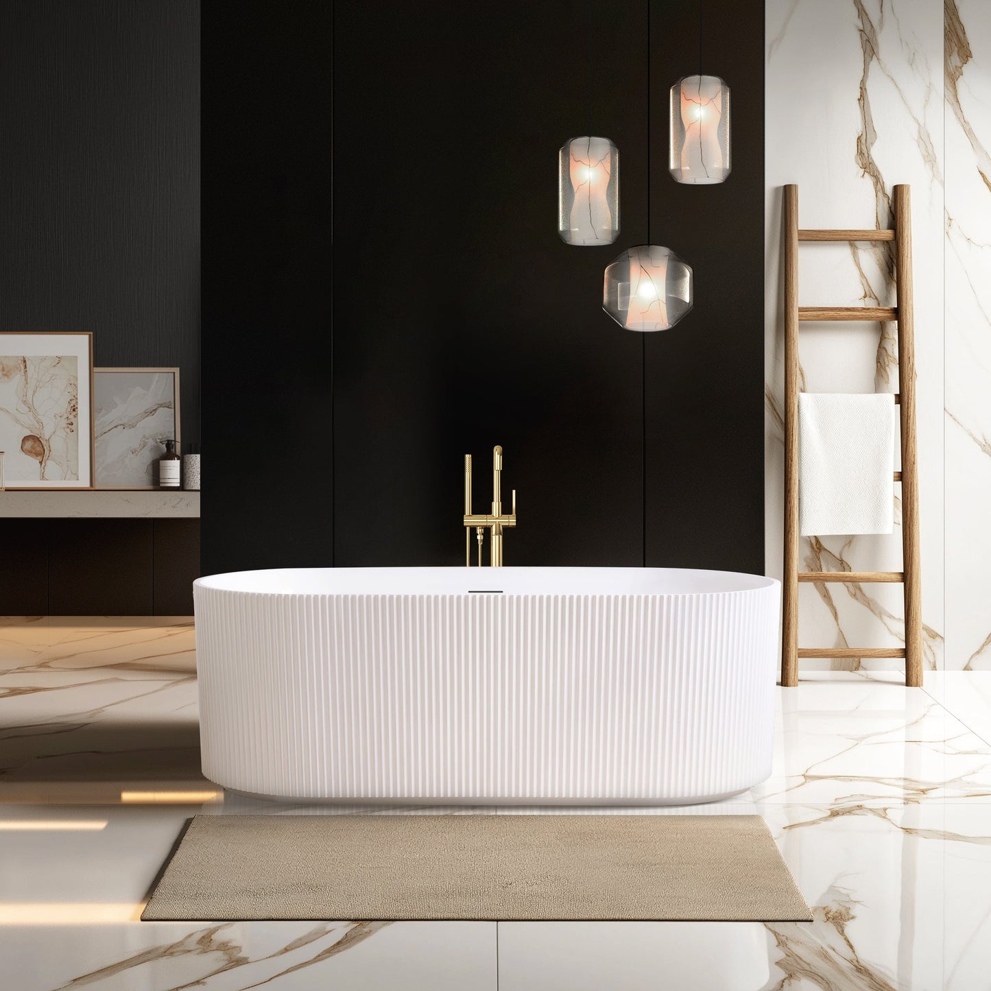 Vinnova, Linyi 59.1" x 31.5" Soaking Bathtub