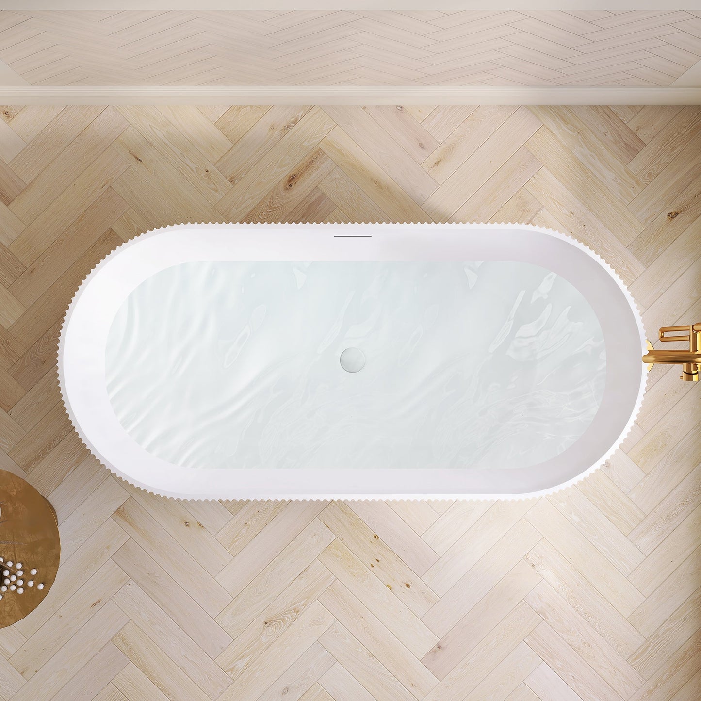 Vinnova, Linyi 59.1" x 31.5" Soaking Bathtub