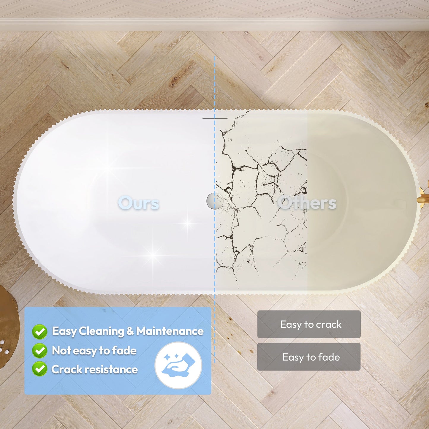 Vinnova Linyi 66.9-inch bathroom vanity — view 12