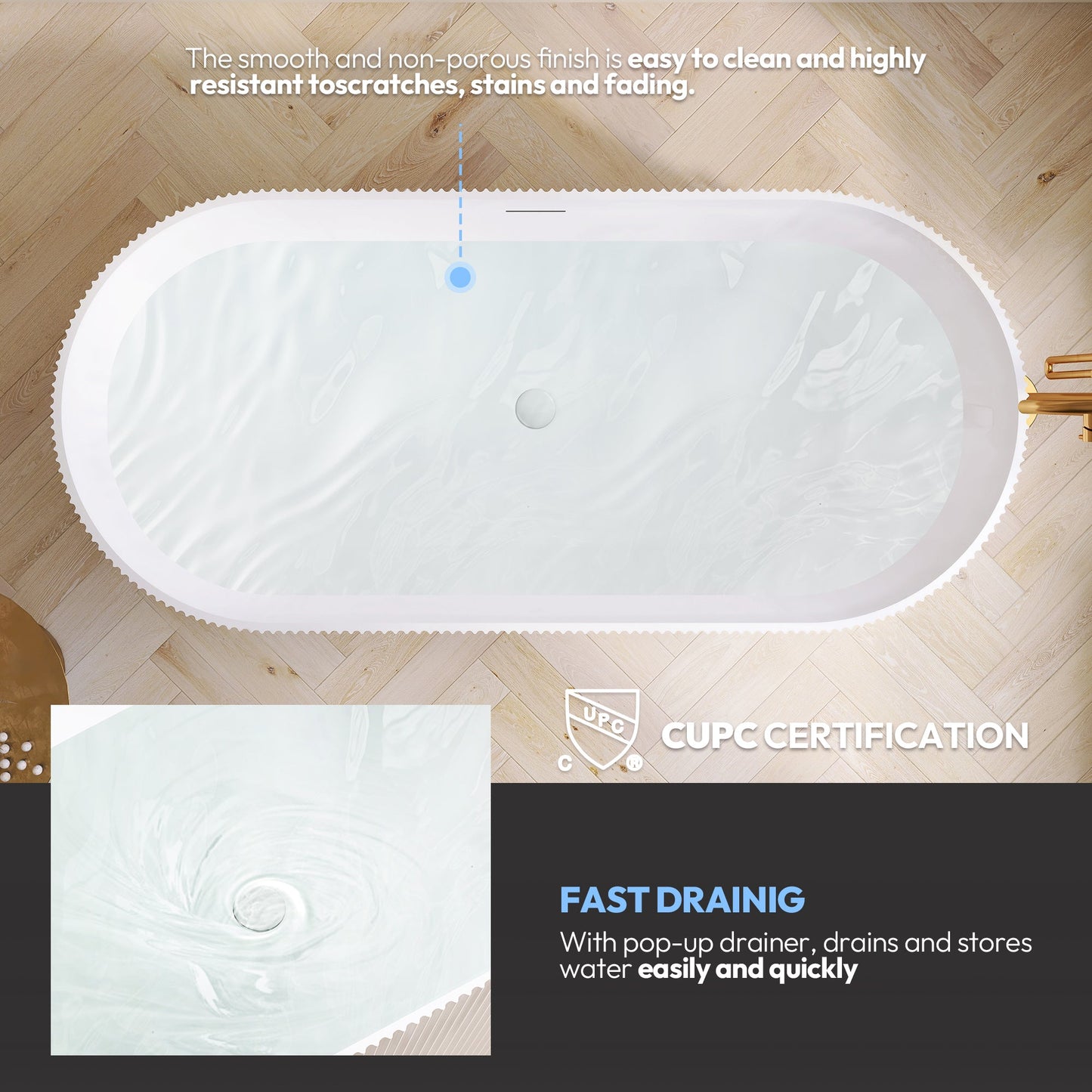 Vinnova Linyi 66.9-inch bathroom vanity — view 9