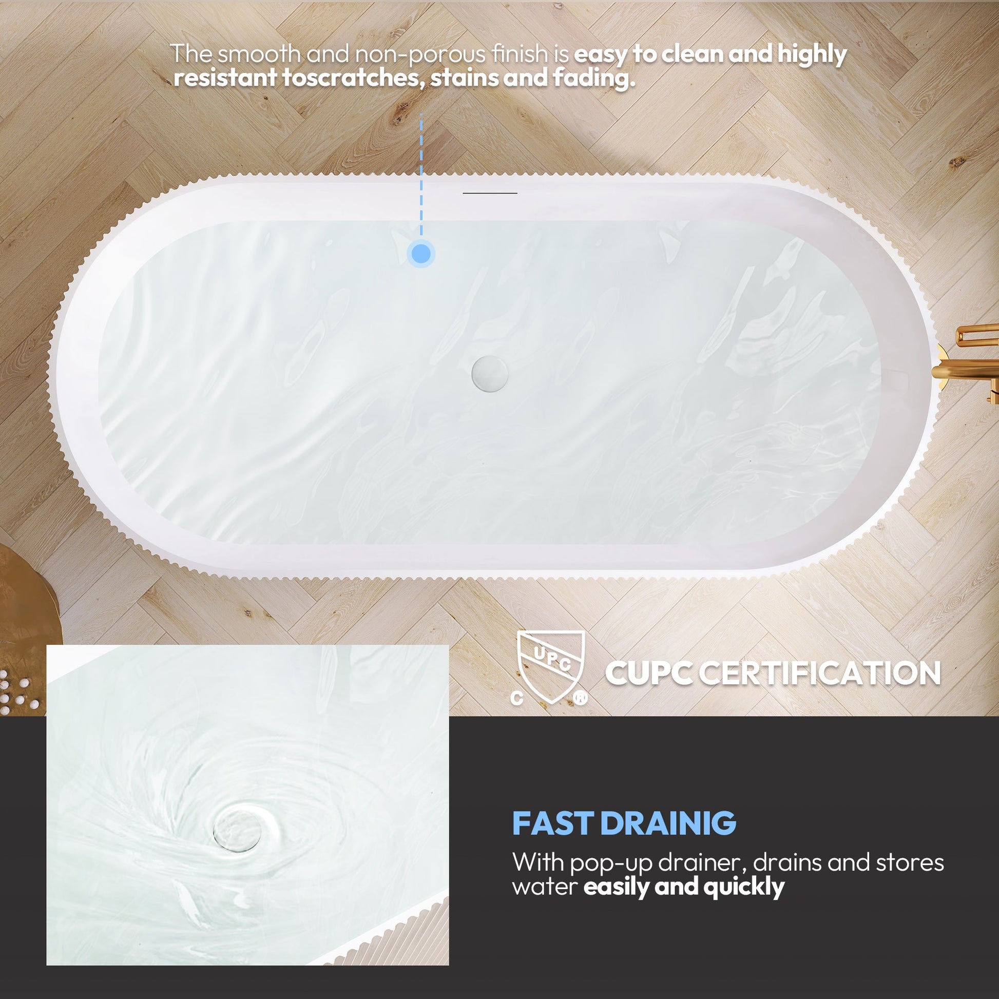 Vinnova Linyi 66.9-inch bathroom vanity — view 9