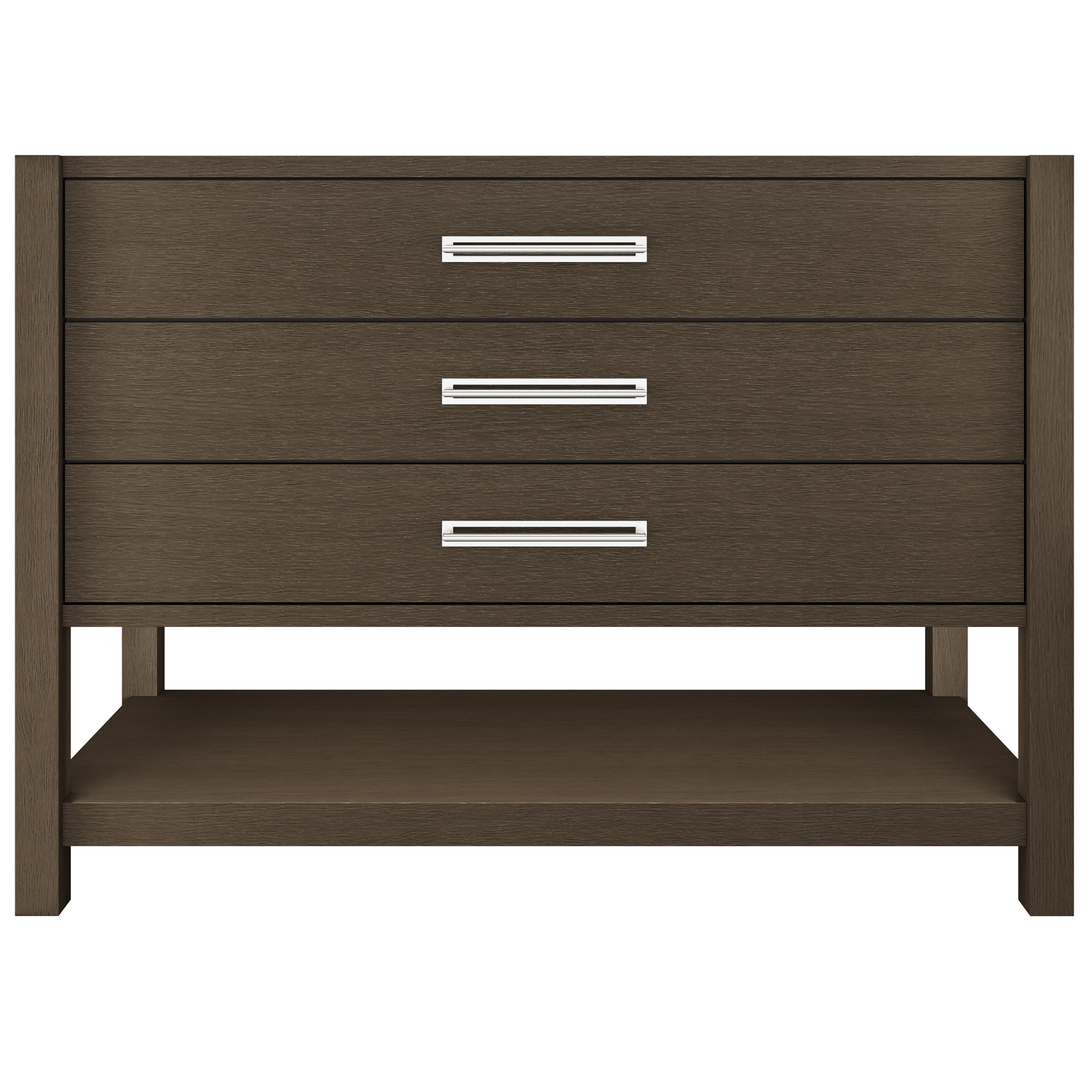 Kiawah 3-Drawer Single Bath Vanity 48in Russet Shadow Polished Chrome
