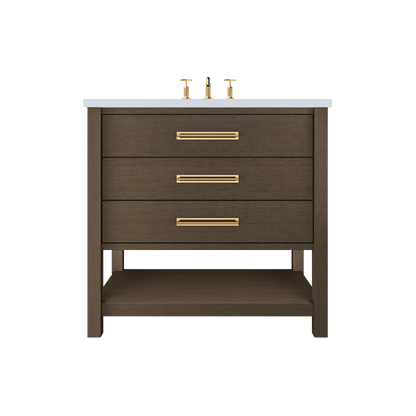 Vanderloc Kiawah Three-Drawer Single Sink 30" - Russet Shadow