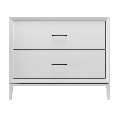 Alexandra 2-Drawer 42" Single Vanity - Strong White / Matte Black