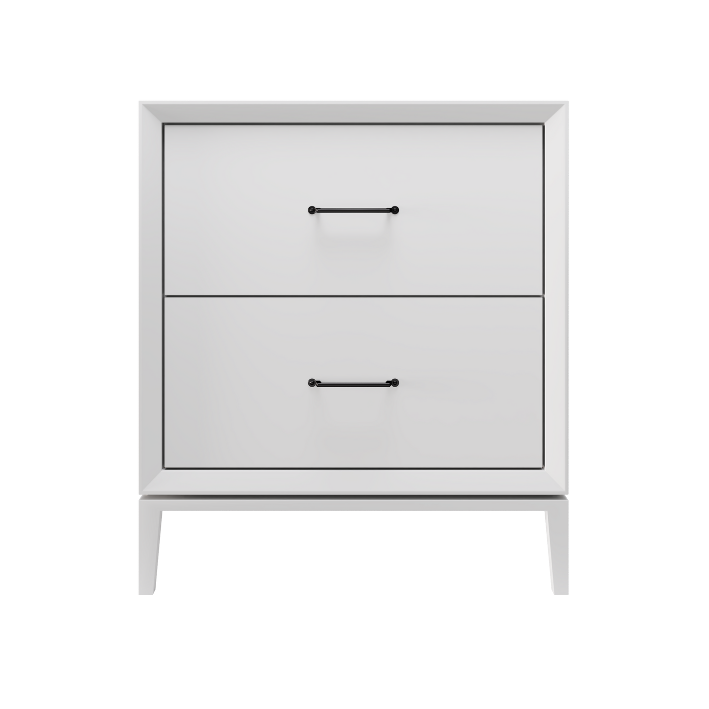 Alexandra 2-Drawer 30" Single Vanity - Strong White / Matte Black