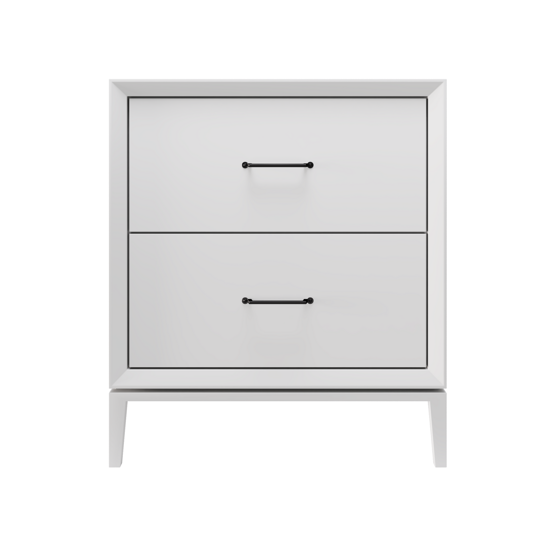 Alexandra 2-Drawer 30" Single Vanity - Strong White / Matte Black