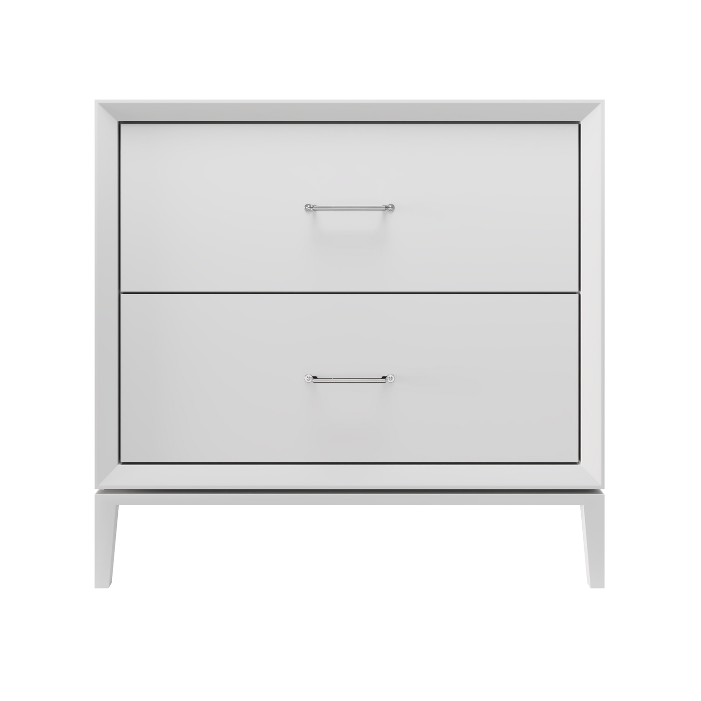 Alexandra 2-Drawer 36" Single Vanity - Strong White / Polished Chrome