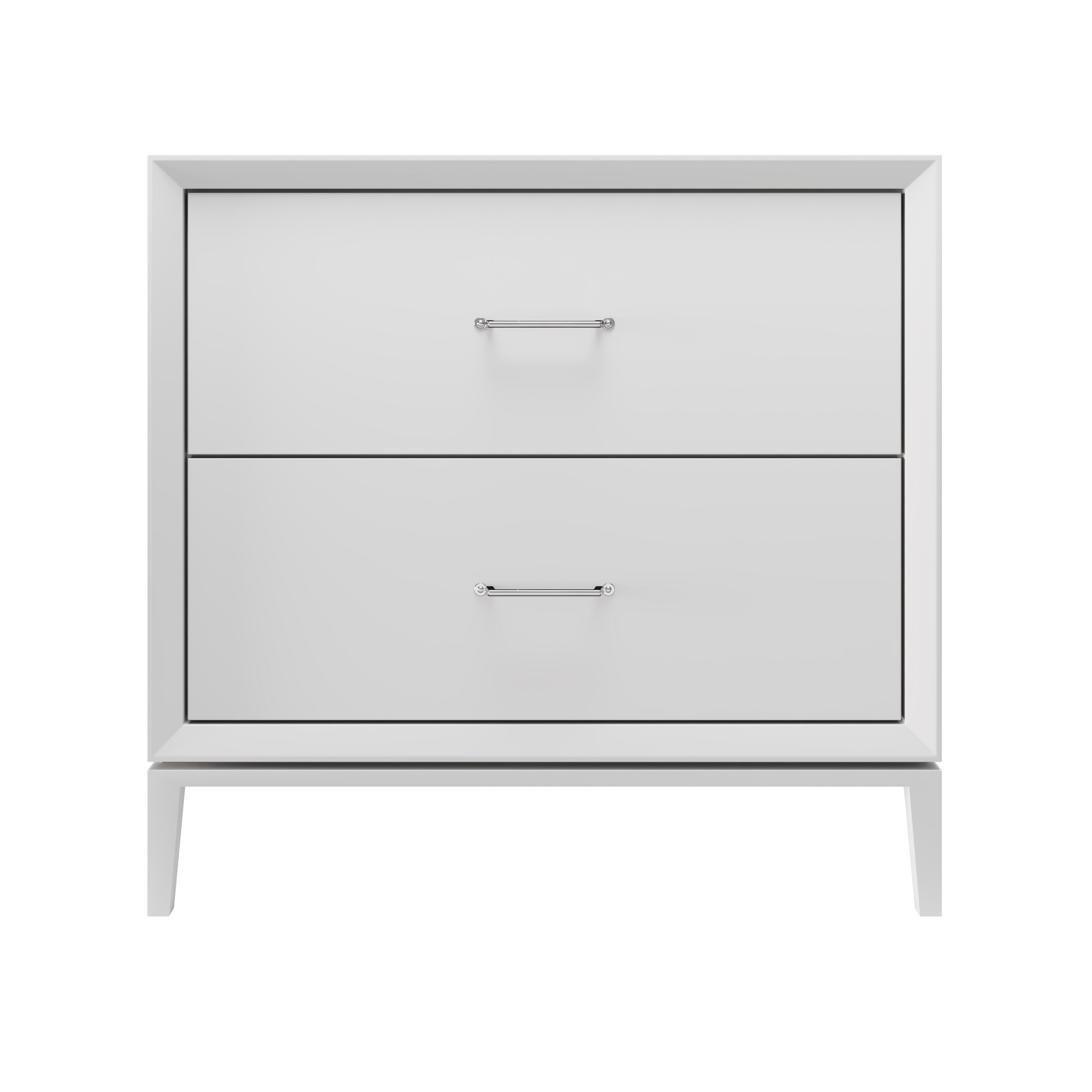 Alexandra 2-Drawer 36" Single Vanity - Strong White / Polished Chrome