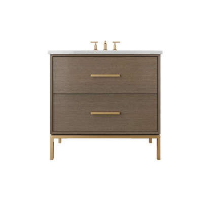 Smoked Modern / Satin Gold