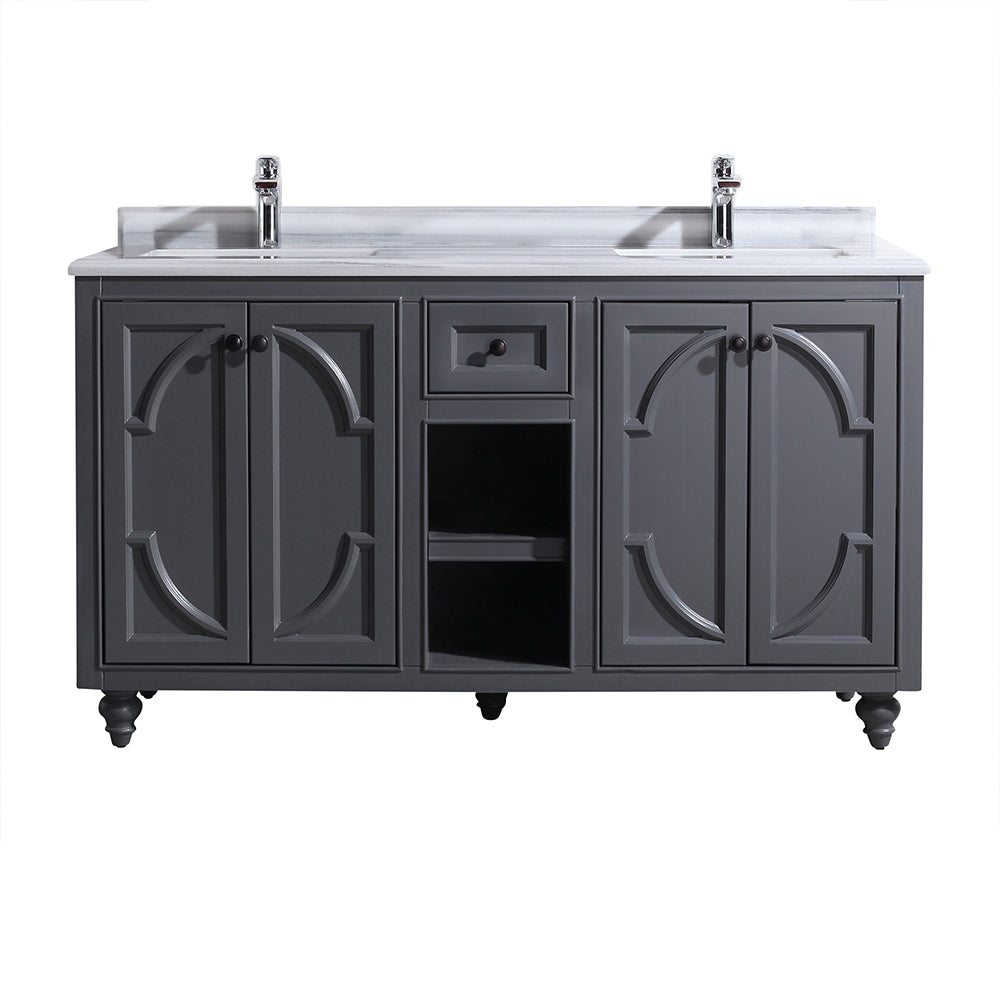 Laviva Odyssey 60.0 Maple Grey Bathroom Vanity with Quartz Countertop