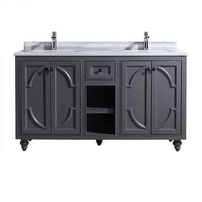 Laviva Odyssey 60.0 Maple Grey Bathroom Vanity with Quartz Countertop