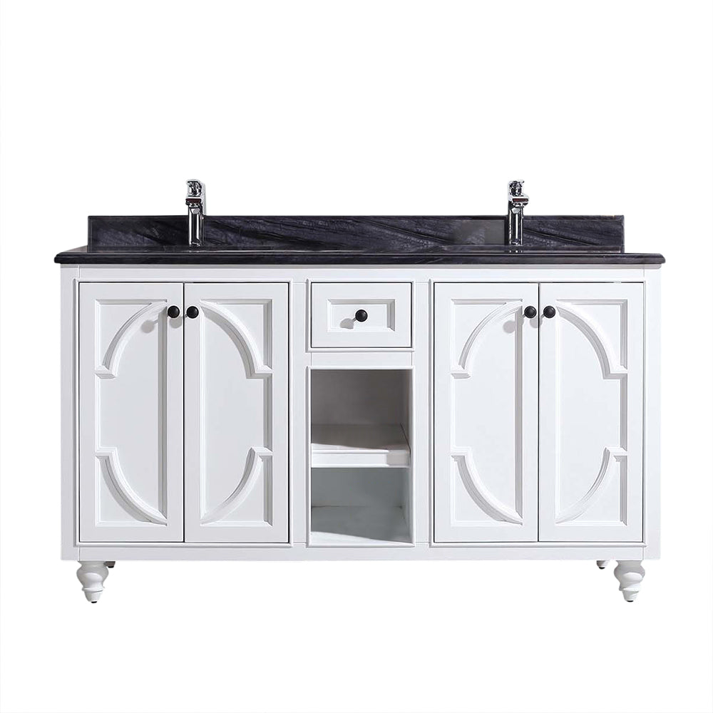 Laviva Odyssey 60 inch White Double Sink bathroom vanity