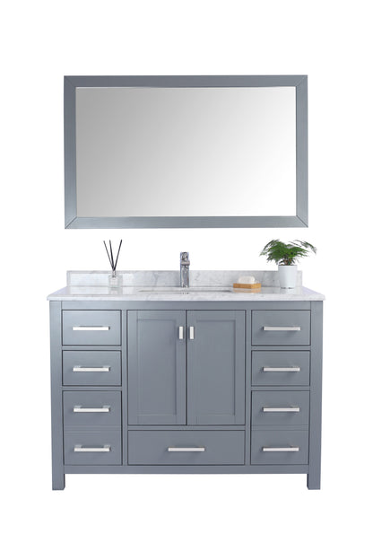 Laviva Wilson 48.0 Grey Bathroom Vanity with Quartz Countertop