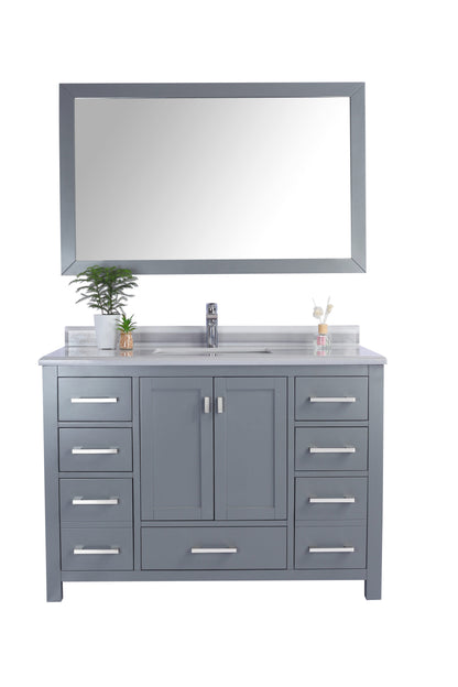 Laviva Wilson 48.0 Grey Bathroom Vanity with Quartz Countertop