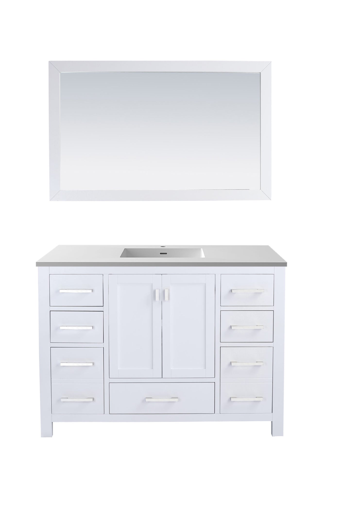 Laviva Wilson 48.0 White Bathroom Vanity with Quartz Countertop