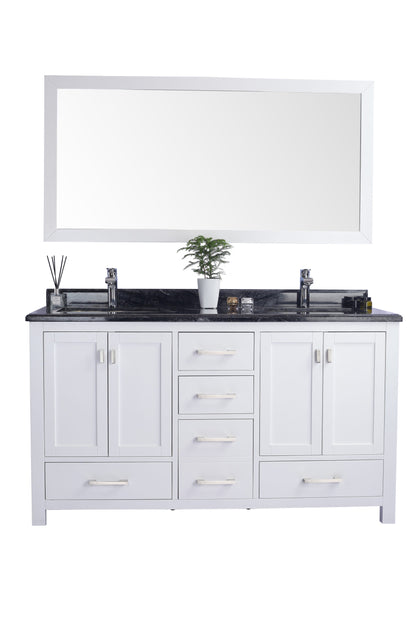 Laviva Wilson 60 inch White Double Sink bathroom vanity