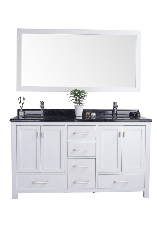 Laviva Wilson 60 inch White Double Sink bathroom vanity
