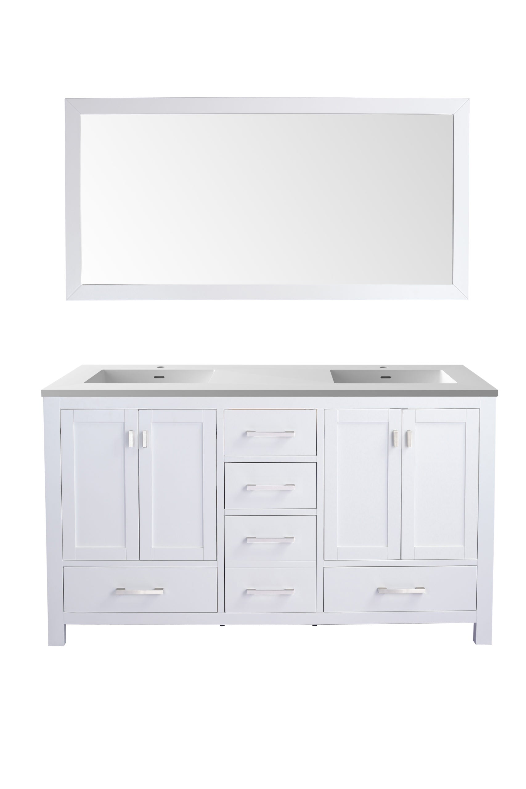 Laviva Wilson 60.0 White Bathroom Vanity with Quartz Countertop