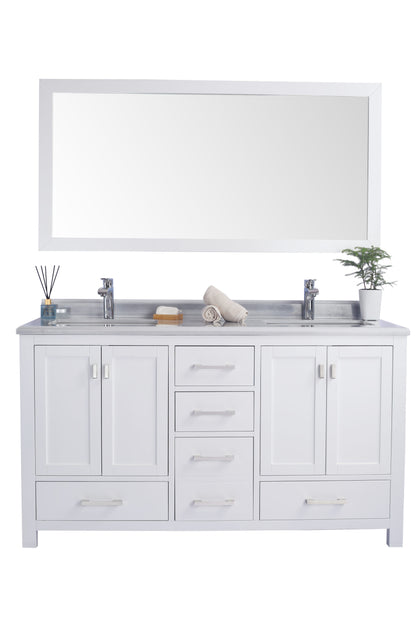 Laviva Wilson 60.0 White Bathroom Vanity with Quartz Countertop