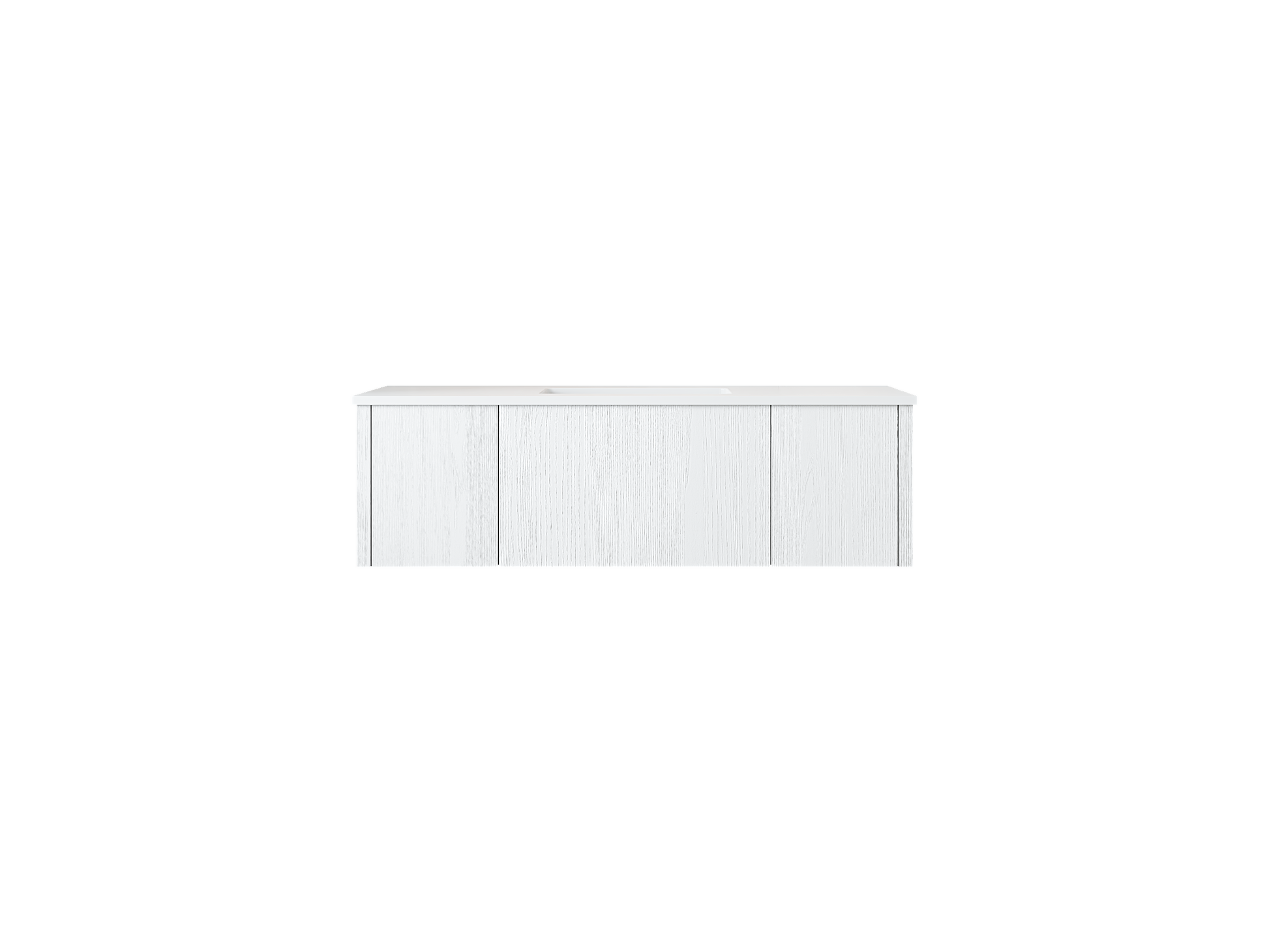 48" Laviva Legno vanity cabinet in Alabaster White — shown with a Matte White VIVA Stone countertop, which is sold separately and not included (cabinet only).